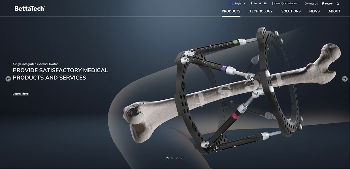 醫(yī)療器械外貿(mào)網(wǎng)站設計效果圖